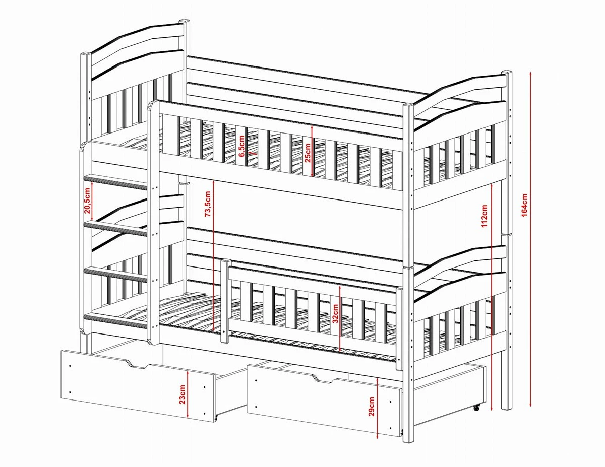 Litera Ignas 90x200 Beige - Imagen 3