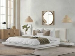 Cama Con Somier Blanca 180 X 200 Cm ZEN