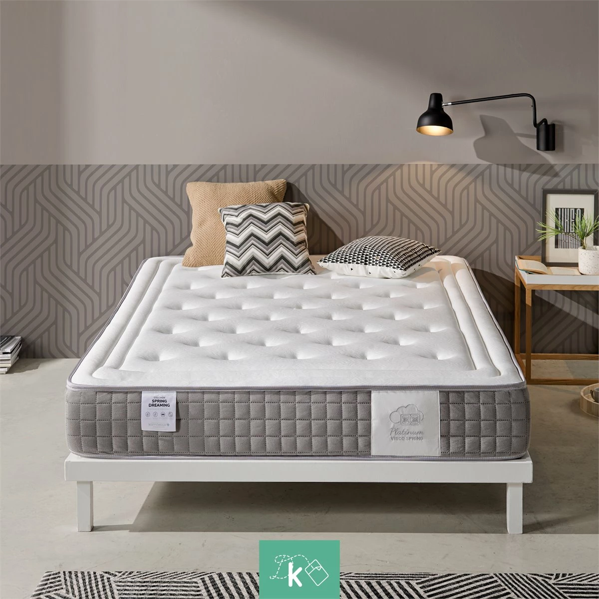 Colchón Muelles Ensacados 80 X 190 Cm Viscoelástico Altura +/- 24 Cm - Imagen 2