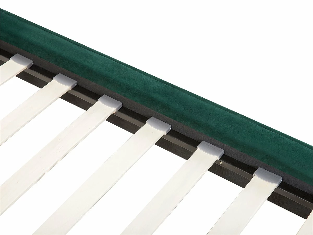 Cama Con Somier De Terciopelo Verde Oscuro 180 X 200 Cm SENLIS - Imagen 9