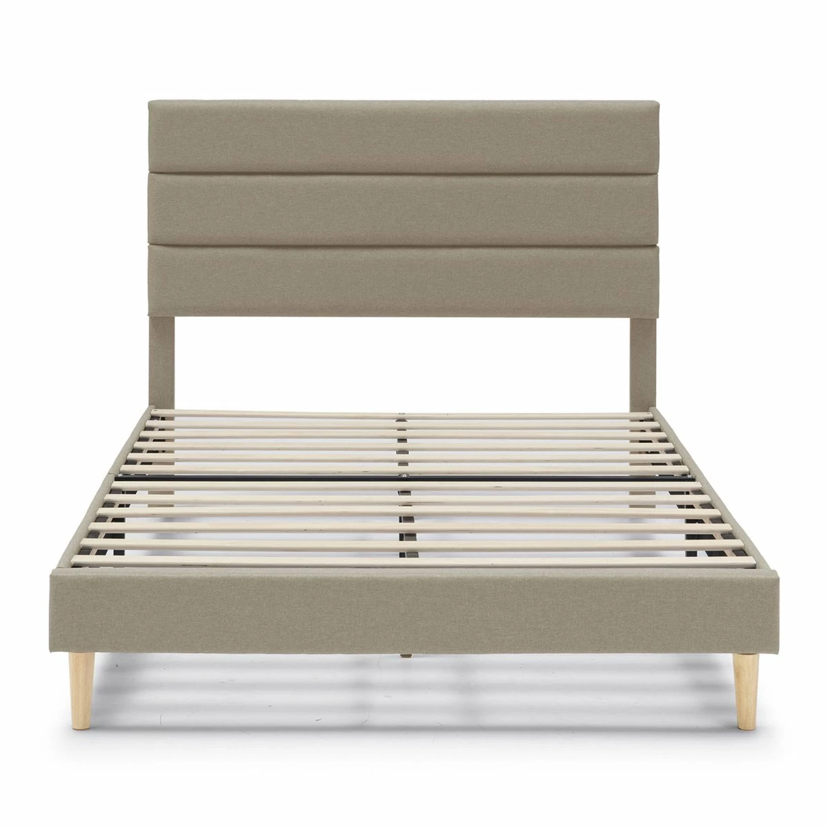 Estructura De Cama Tapizada Aroma 135/140x190 Cm, Beige - Imagen 2