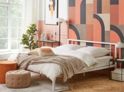 Cama Con Somier De Metal Blanco 180 X 200 Cm CUSSET