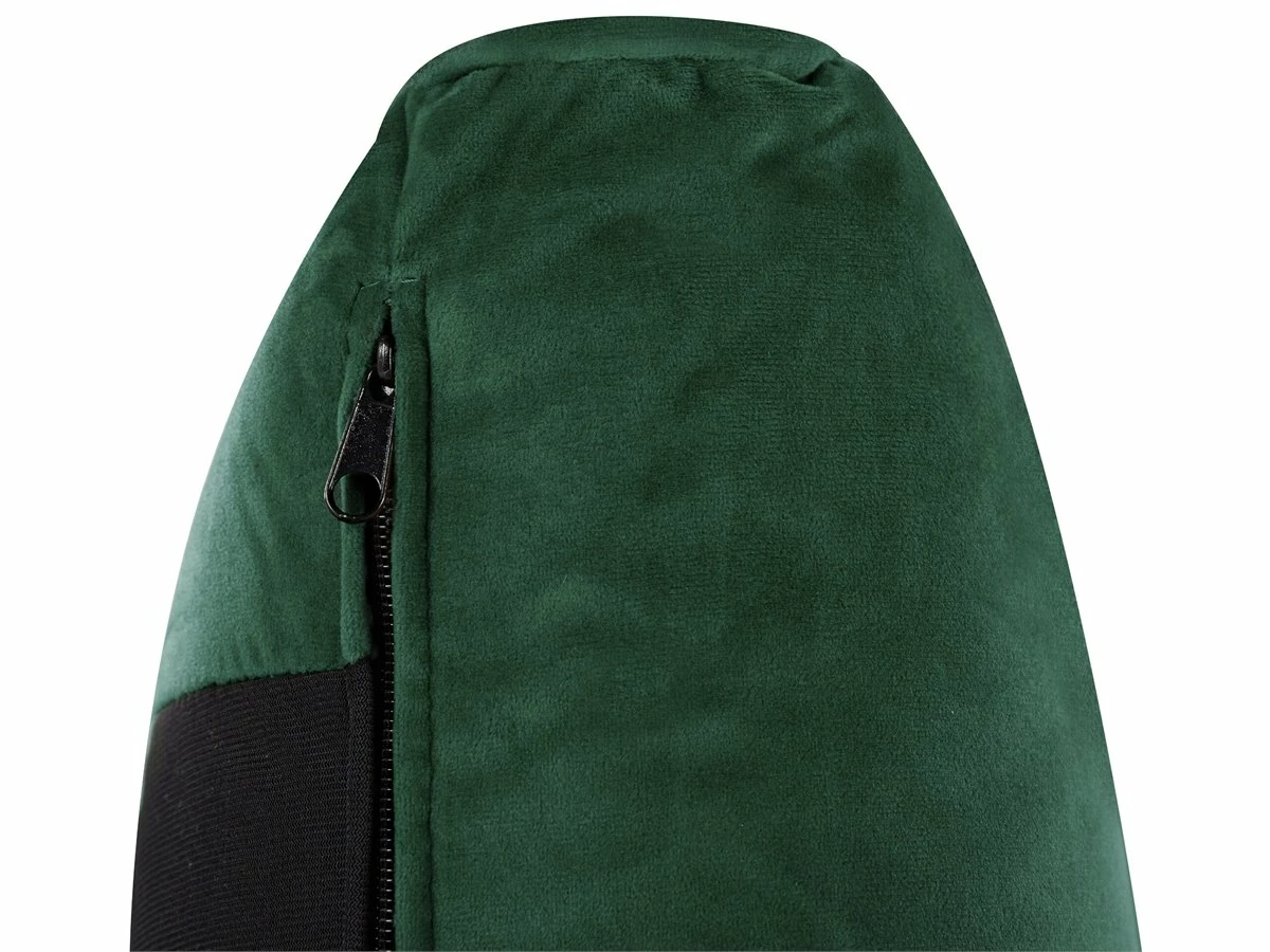 Cama Con Somier De Terciopelo Verde Esmeralda/negro 160 X 200 Cm MELLE - Imagen 9