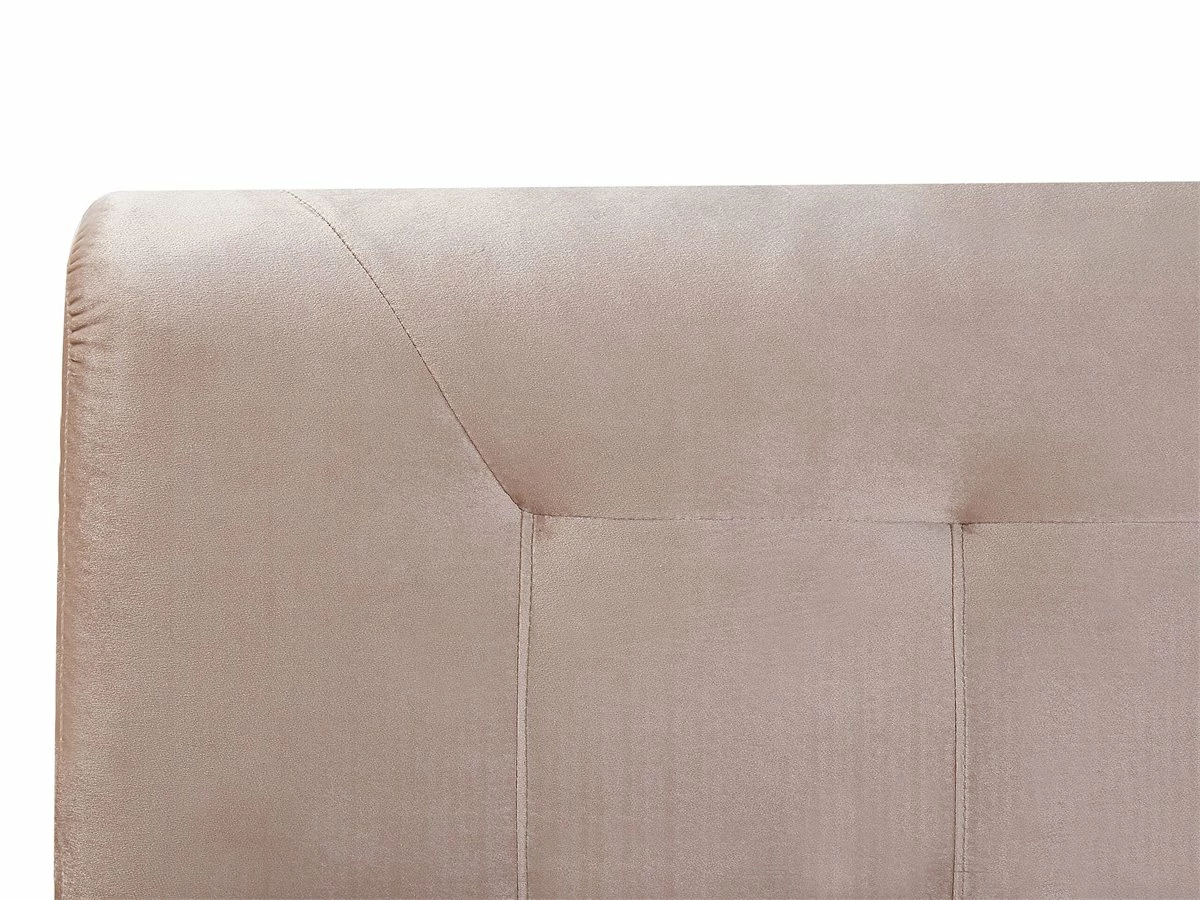 Cama Continental De Terciopelo Beige/rosa Pastel 180 X 200 Cm MARQUISE - Imagen 6