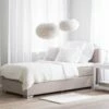 Cama Continental De Poliéster Beige Arena/plateado 90 X 200 Cm ADMIRAL