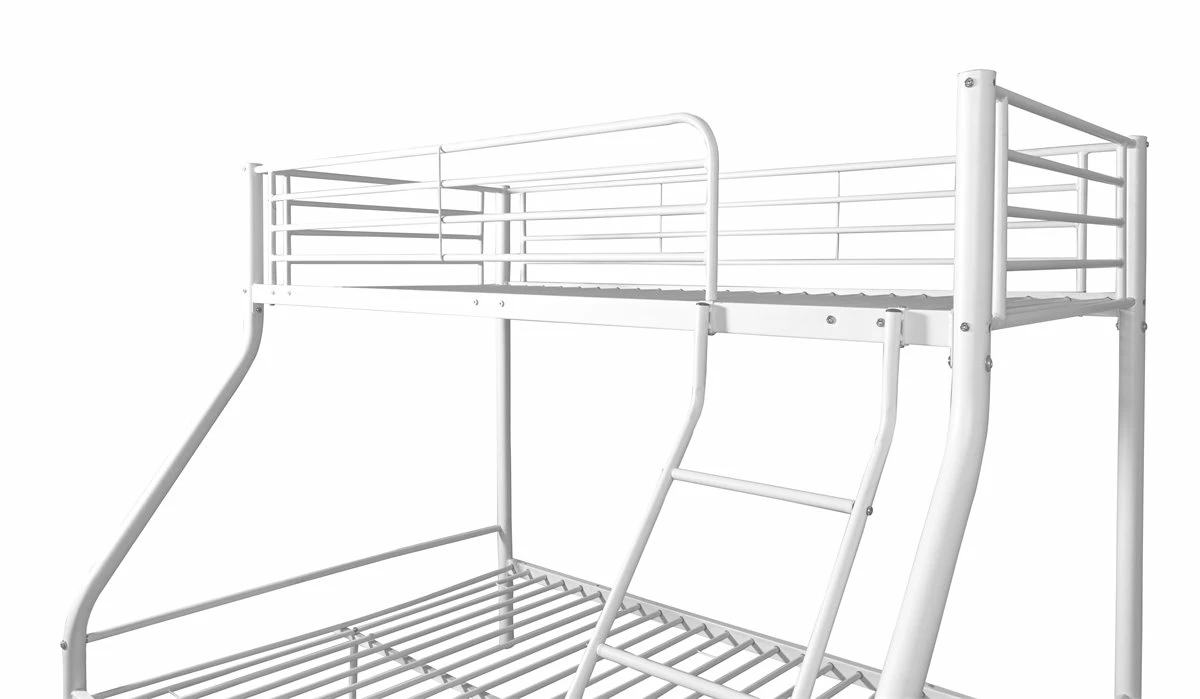 Litera Matrimonial Metálica Para 3 Personas,200x145x96cm Color Blanco - Imagen 2