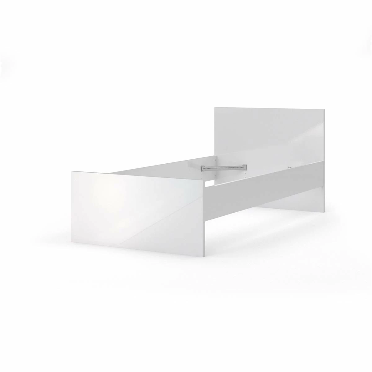 Cama 90x190 Blanco Alto Brillo NAIA - Imagen 3