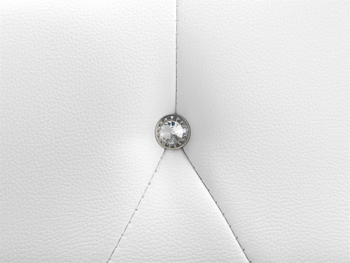 Cama Con Somier De Poliéster Blanco/plateado 90 X 200 Cm METZ - Imagen 12