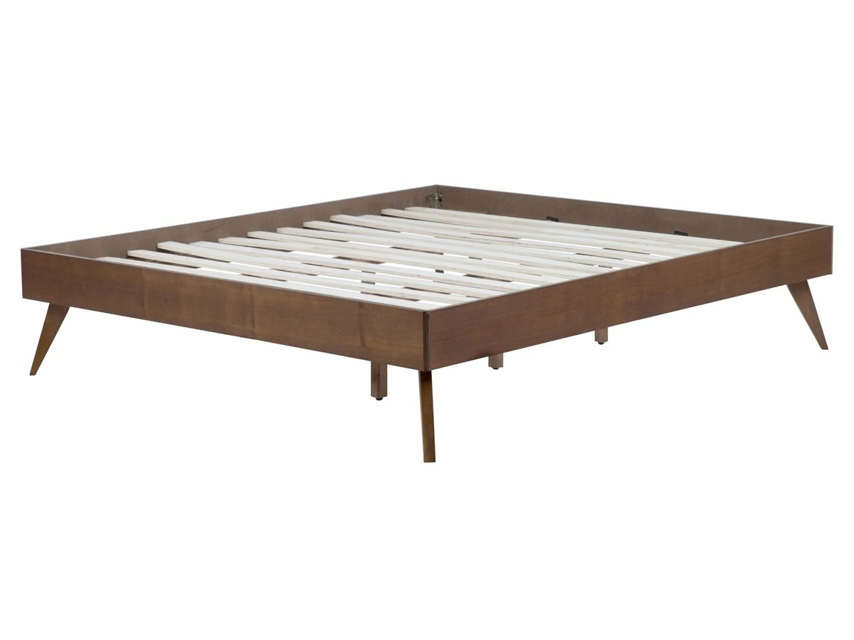 Cama Con Somier Madera Oscura 160 X 200 Cm BERRIC - Imagen 6