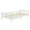 Cama Para Niños Nuuk Con Somier Y Protección Contra Caídas - Máx. 100 Kg - Pino 90 X 200 Cm - Blanco [en.casa]