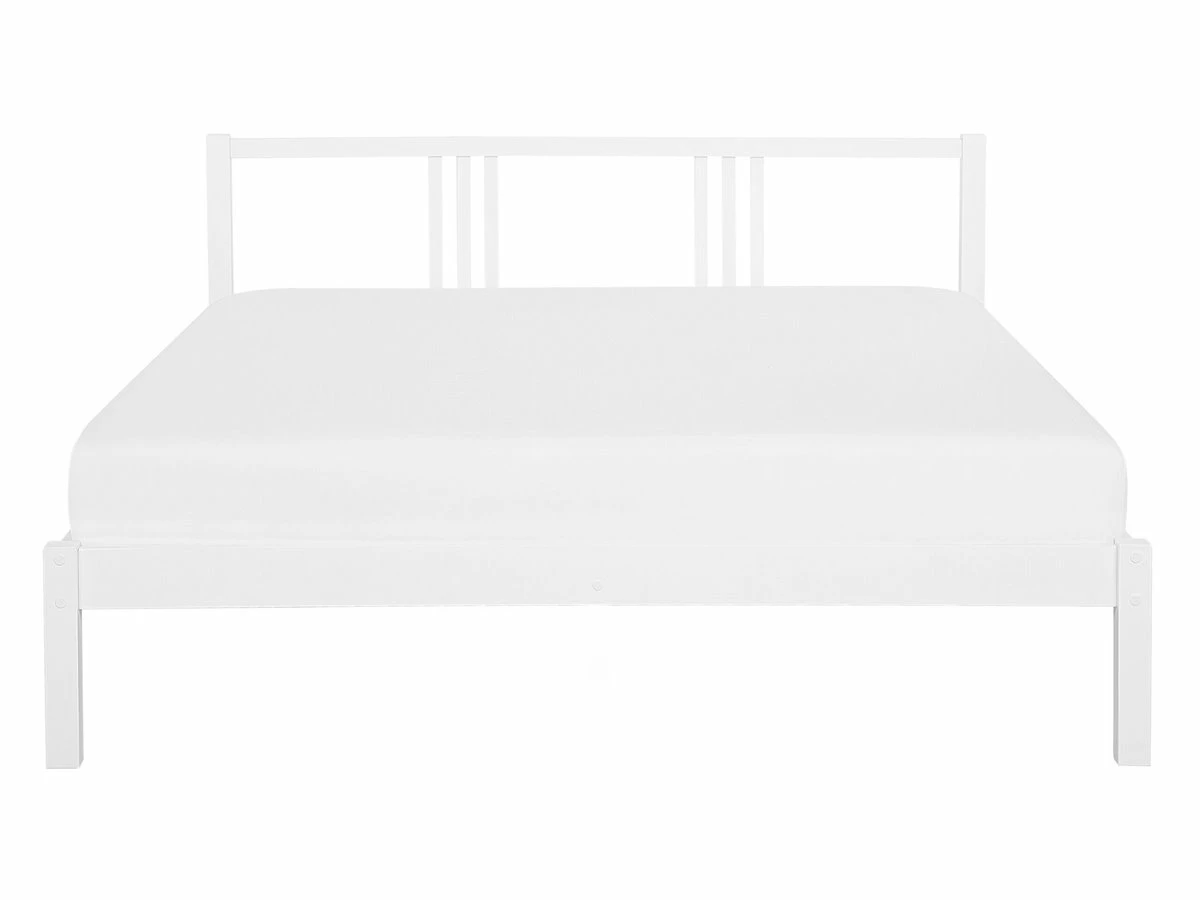 Cama Con Somier De Madera De Pino Blanca 140 X 200 Cm VANNES - Imagen 4