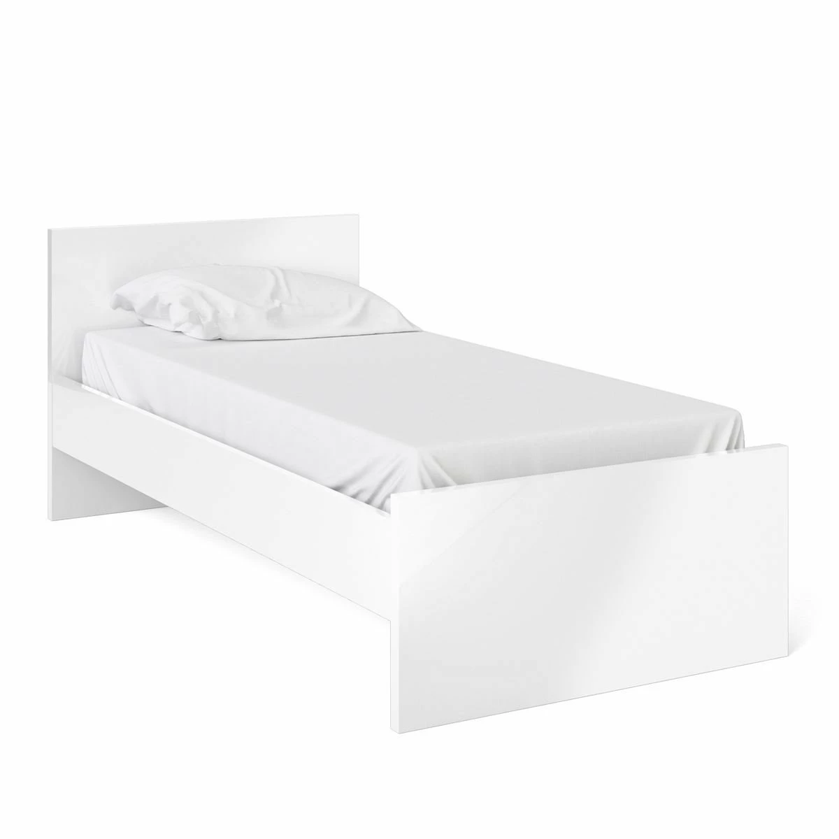 Cama 90x190 Blanco Alto Brillo NAIA - Imagen 2