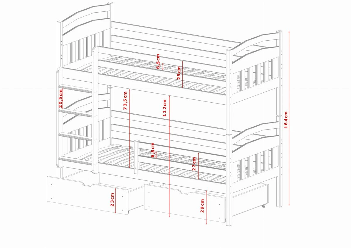 Litera Gabi 80x160 Beige - Imagen 3