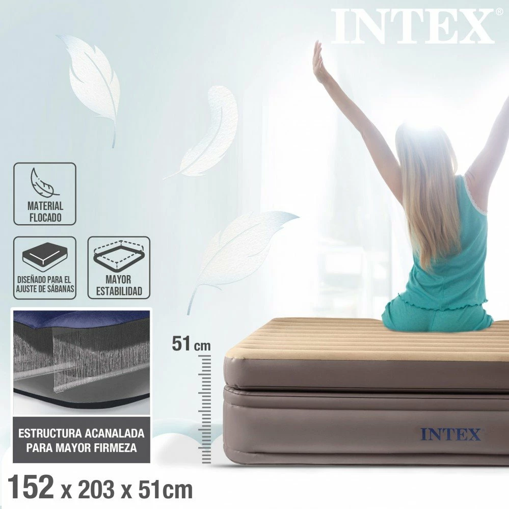 Colchón Inflable Doble Prime Comfort Elevated INTEX - Imagen 4