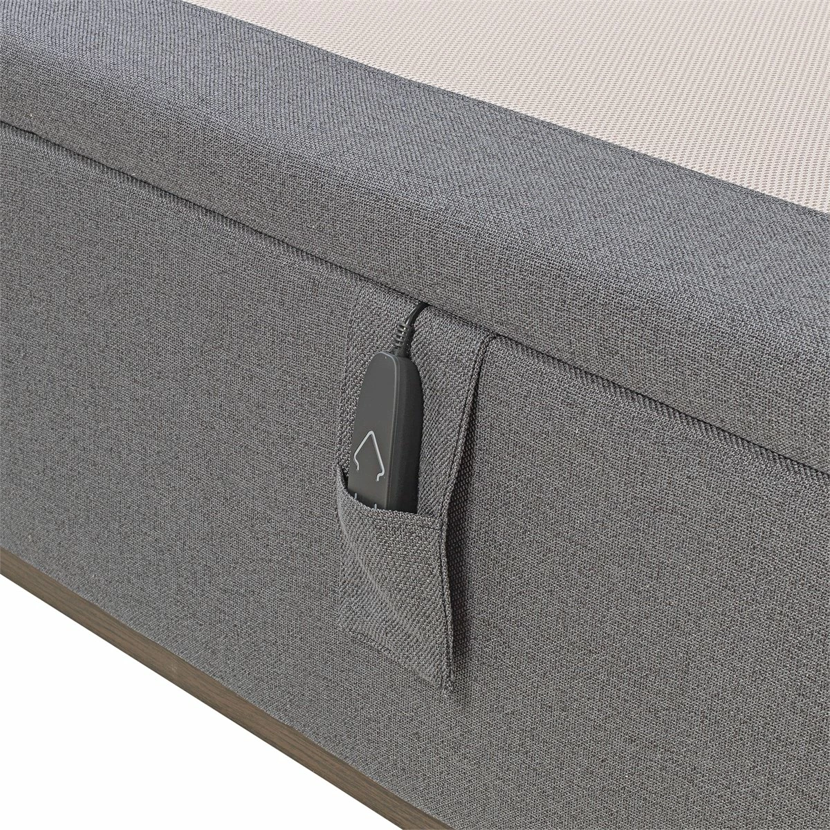 Abatible Textil ANAIS EPEDA Eléctrico De Alta Capacidad Y Tapa Doble MARENGO 140X190 - Imagen 4