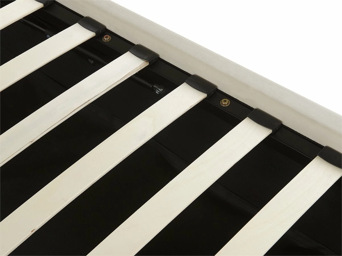 Cama Con Somier De Terciopelo Beige Claro 140 X 200 Cm AMIENS - Imagen 11