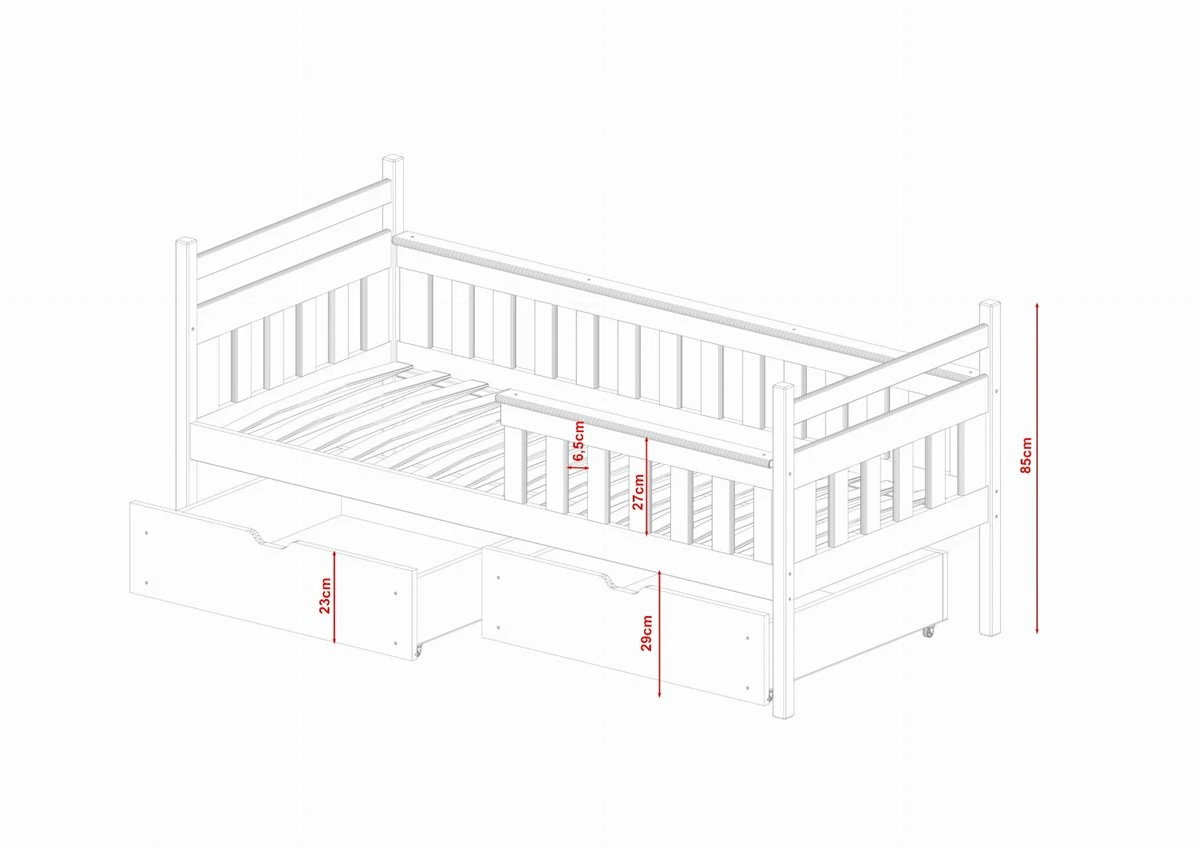 Cama Individual Emma 90x190 Beige - Imagen 3
