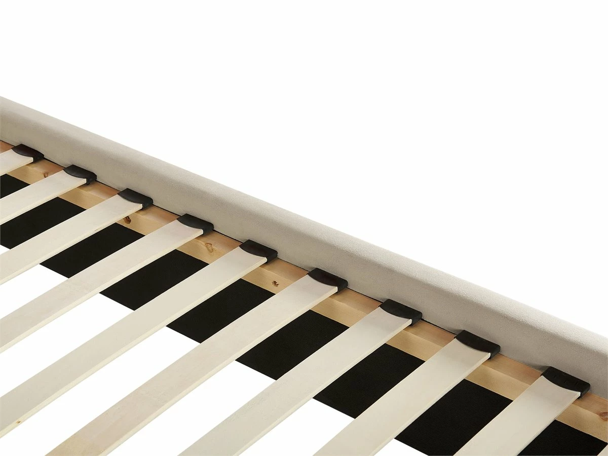 Cama Con Somier De Terciopelo Beige 180 X 200 Cm AYETTE - Imagen 7