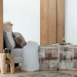 Guy Laroche Funda NórdicaCUADRI 200x200 Cm - Marrón