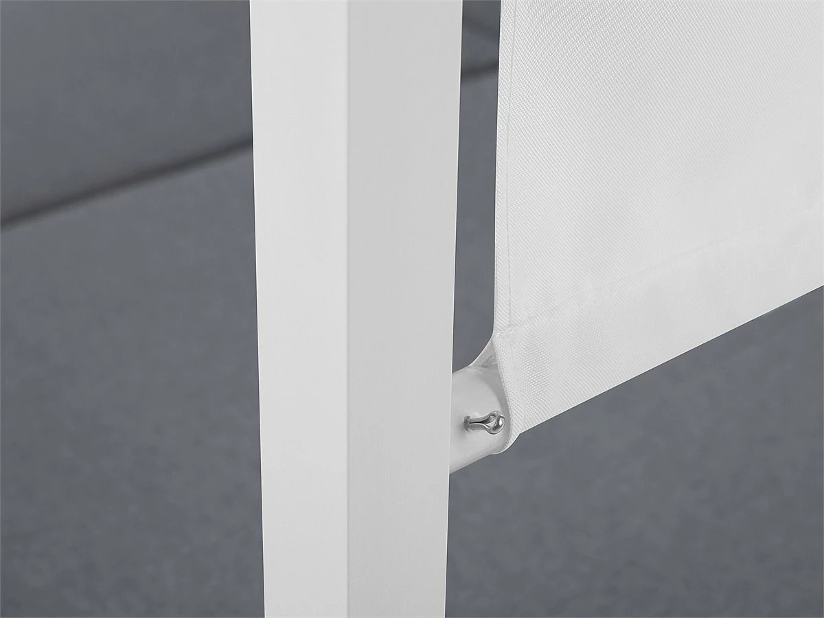 Cama De Exterior De Metal Blanco/gris PALLANZA - Imagen 12