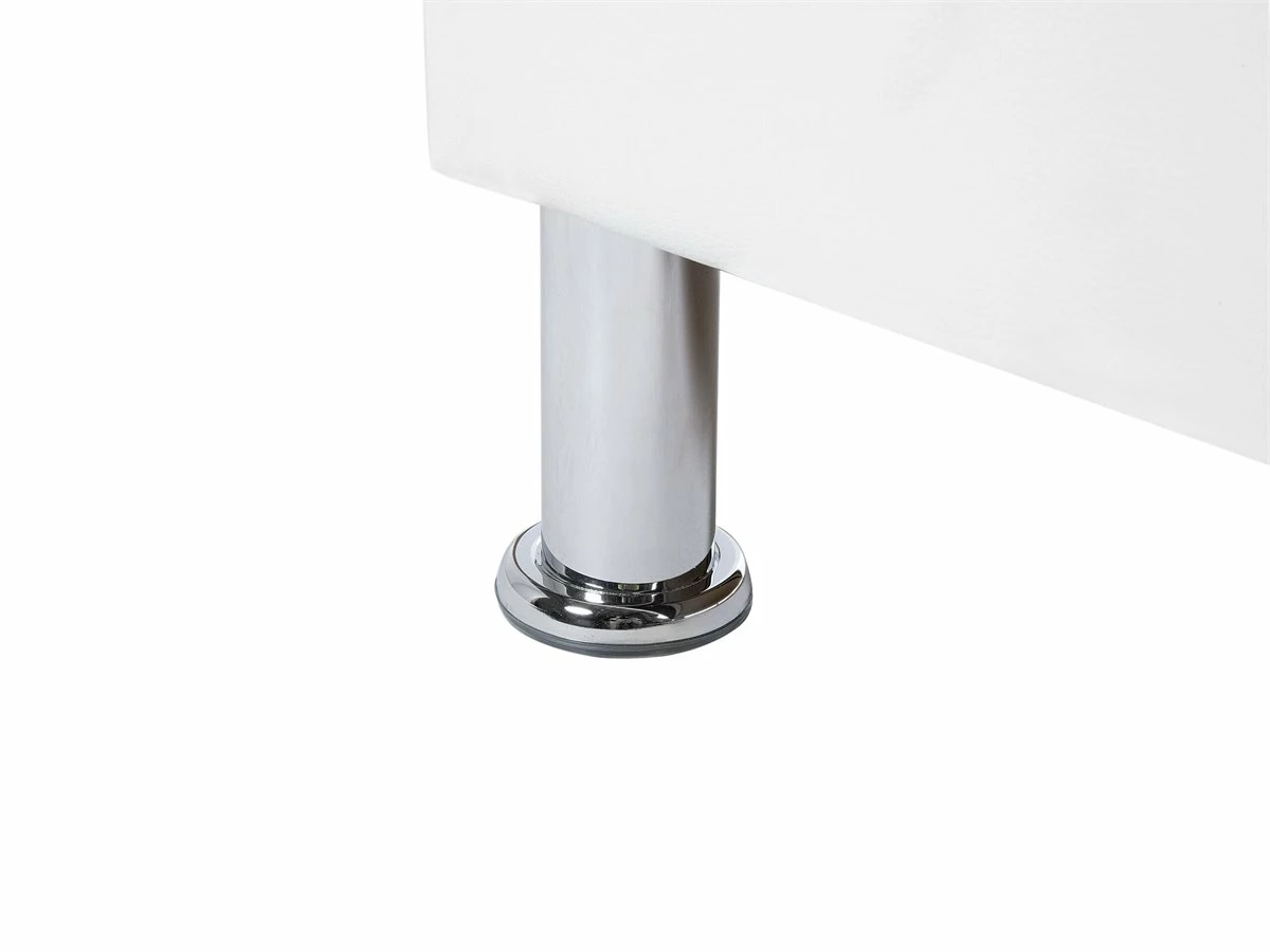 Cama Con Somier De Poliéster Blanco/plateado 90 X 200 Cm METZ - Imagen 10