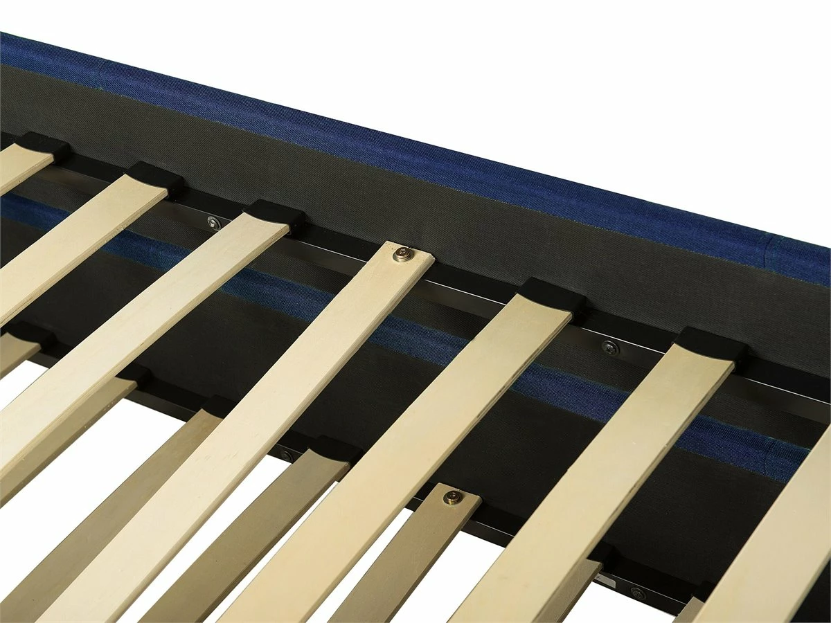 Cama Con Somier De Poliéster Azul Marino 90 X 200 Cm MARMANDE - Imagen 11