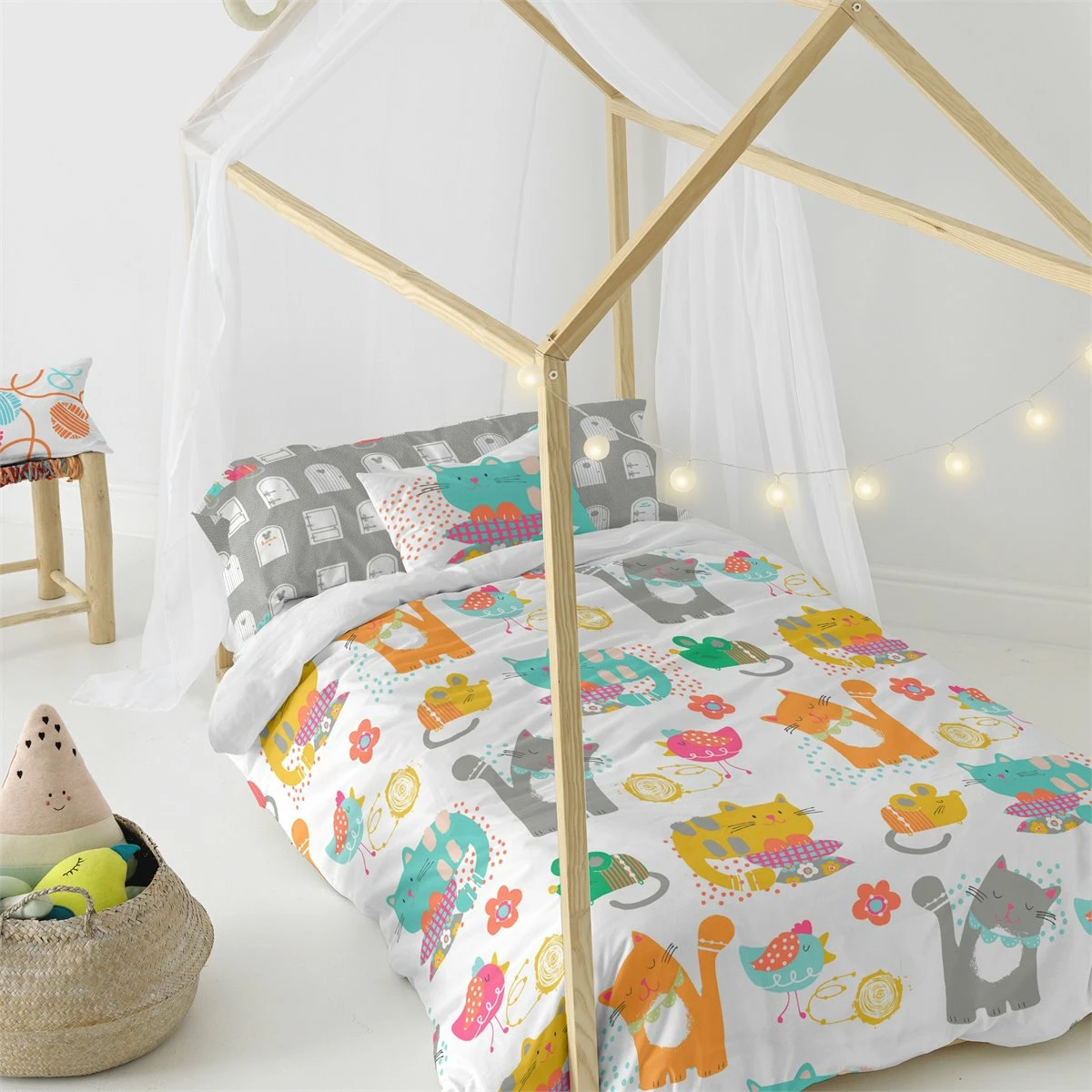 Cat & Mouse Juego Nórdico 155x220 Multicolor - Imagen 3