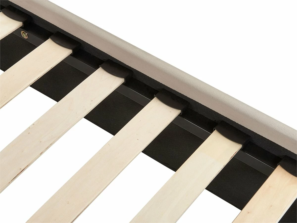 Cama Con Somier De Terciopelo Gris Pardo/dorado 160 X 200 Cm CHALEIX - Imagen 7