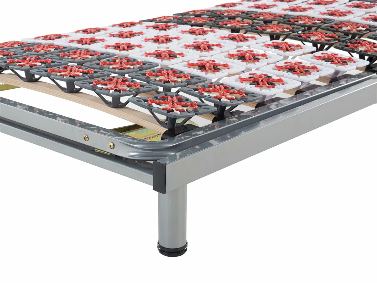 Somier Articulado Manual De Metal Gris Claro/rojo/blanco/negro 90 X 200 Cm STAR - Imagen 8