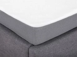 Colchón De Poliéster Blanco/gris Con Funda Extraíble 80 X 200 Cm PICCOLO