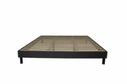 Somier Kit Laminado Tapizado, Diseño Elegante, Color Gris