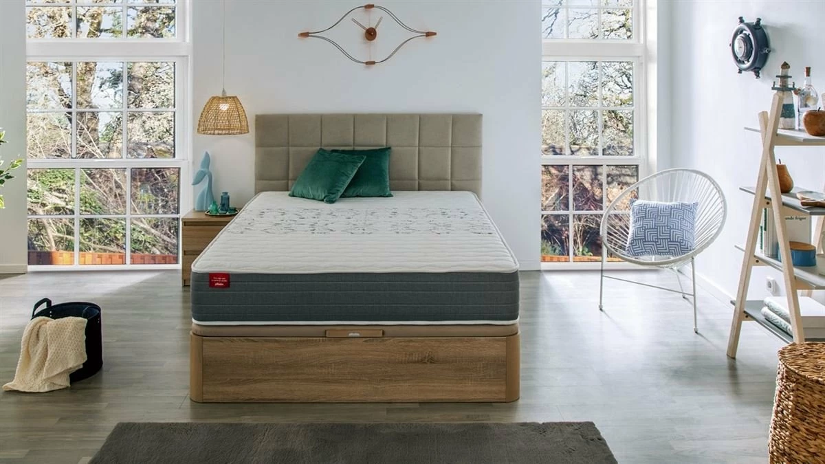 Colchón SKYLIGHT 8K PIKOLIN De Espuma Adaptex 90x190 + Canapé Gratis Grupo Pikolin Color Cerezo - Imagen 2