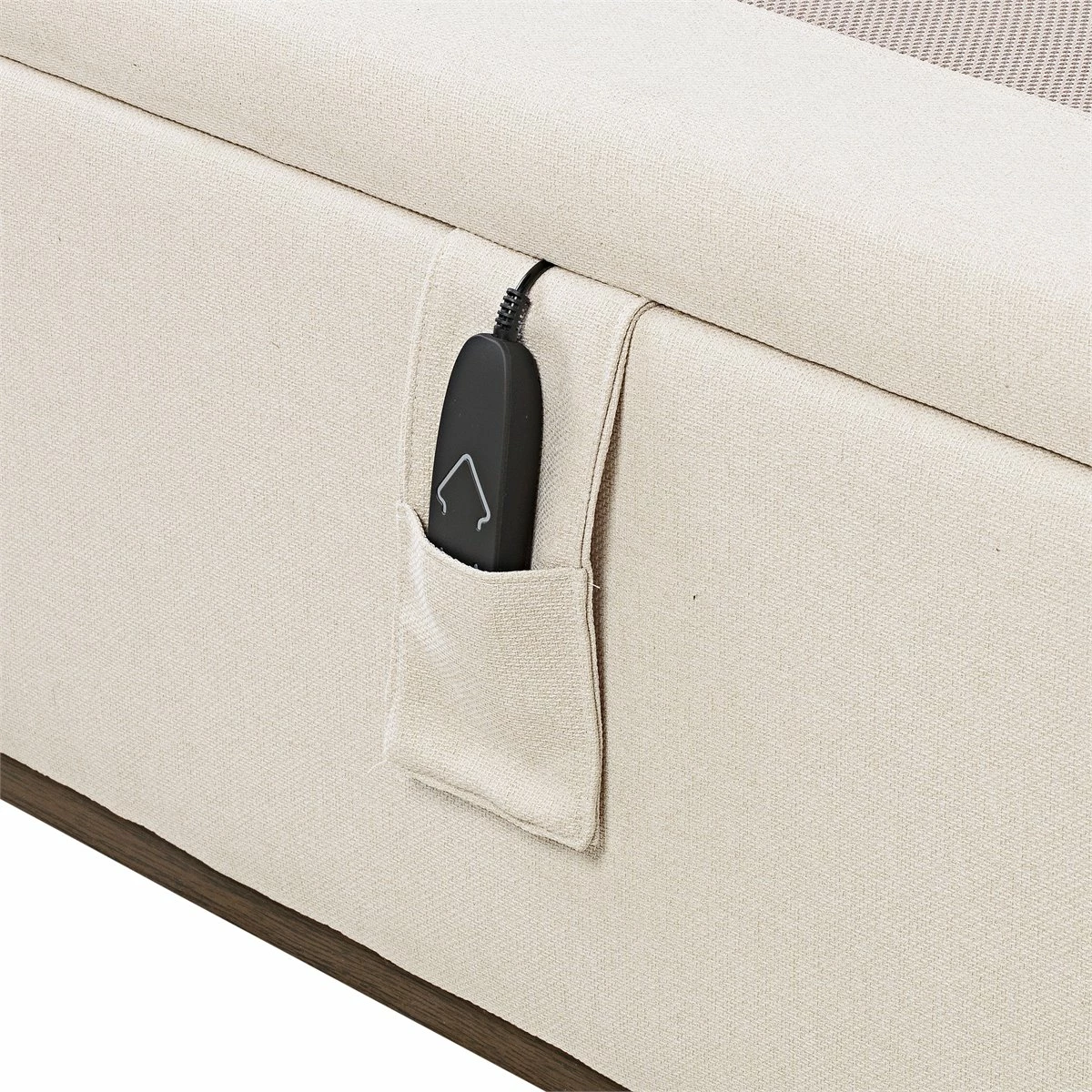 Abatible Textil ANAIS EPEDA Eléctrico De Alta Capacidad Y Tapa Doble BLANCO 135X190 - Imagen 4