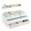 Cama Doble Juvenil Con Estante Elliot Blanco Artik (Blanco Mate) – Blanco Velho 199(cama)/180(estante) X 65(cama)/22,5(estante) X 96(cama)/19(estante)