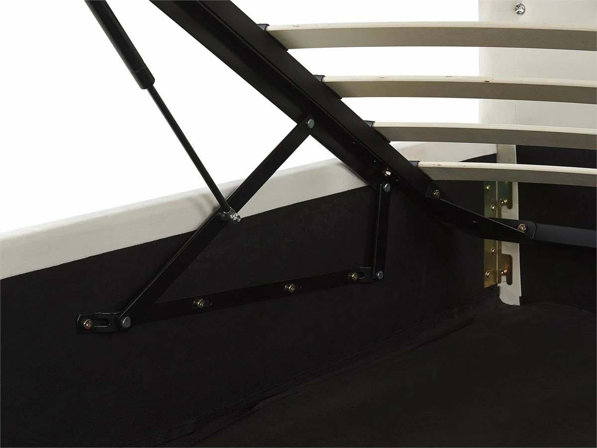 Cama Con Somier De Terciopelo Beige Claro 180 X 200 Cm AMIENS - Imagen 11