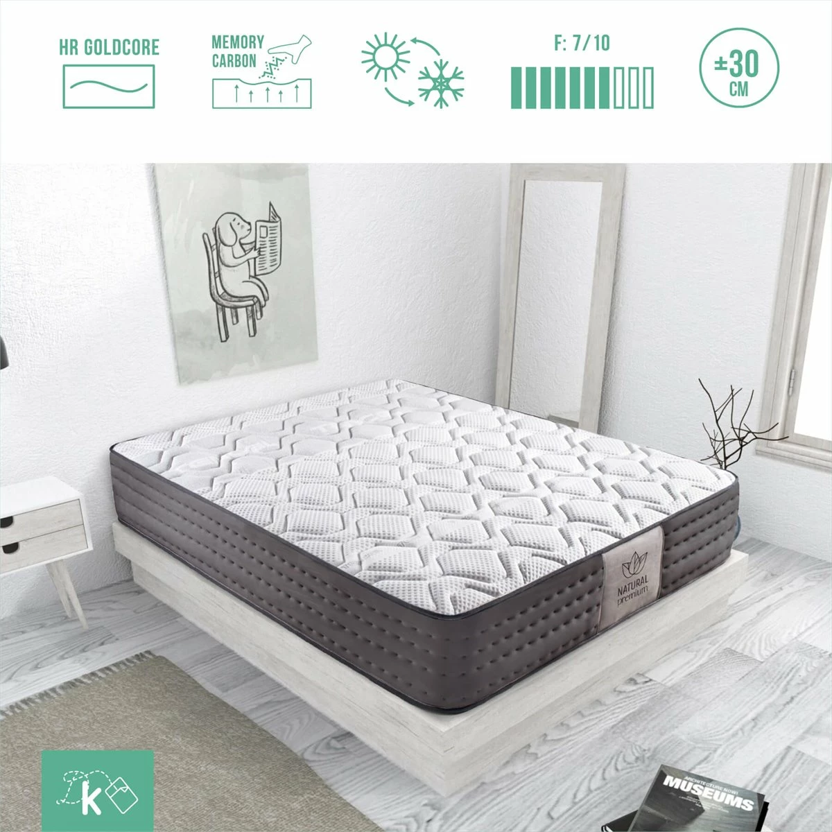 Colchón 80 X 190 Cm Viscoelástico Luxury Altura +/- 30 Cm - Imagen 2