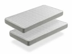 LOT X2 Colchones De Espuma 80X160 APOLO, Altura 14 CM, Ergonomico Y Transpirable