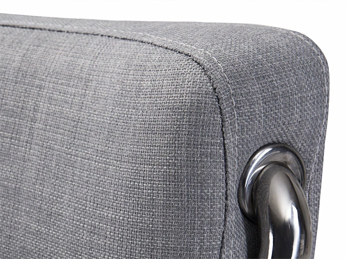 Cama Con Somier De Poliéster Gris/plateado 140 X 200 Cm PARIS - Imagen 4