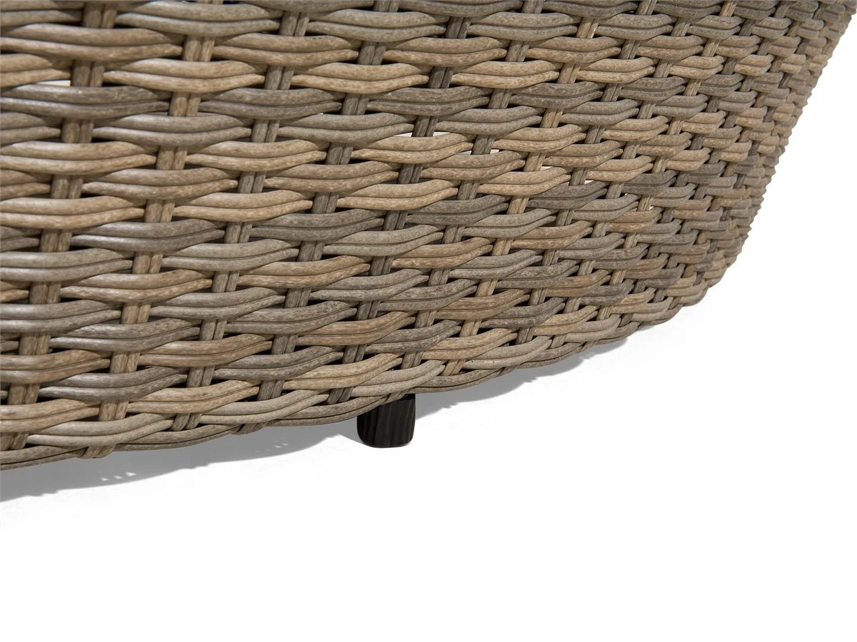 Cama De Exterior De Ratán Marrón Claro/blanco Crema SYLT - Imagen 8