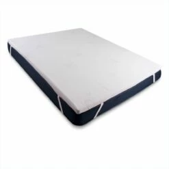 Topper Viscoelástico 80 X 180 Cm - Sobrecolchón Viscoelástico- Funda Aloe Vera - 5 Cm Grosor