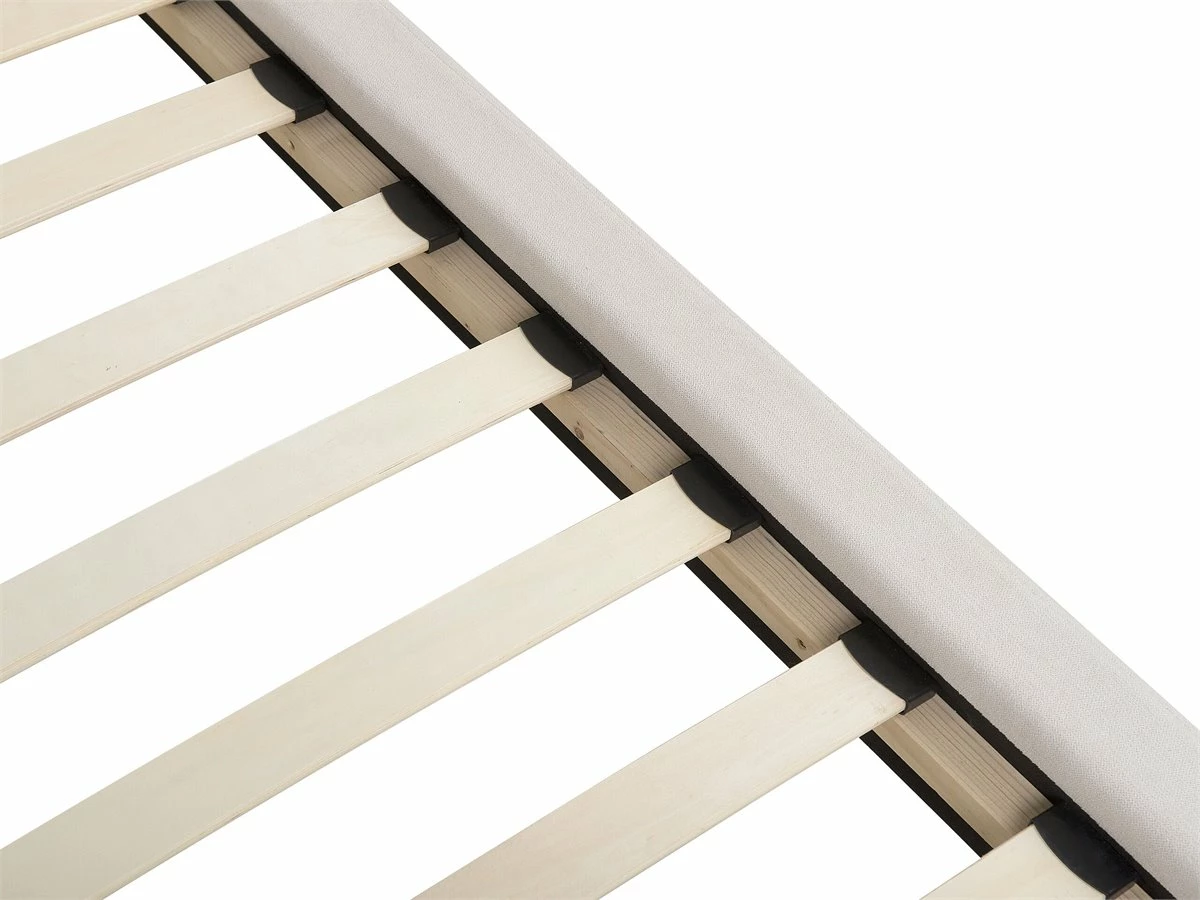 Cama Con Somier De Chenilla Beige Claro 180 X 200 Cm MELLE - Imagen 7