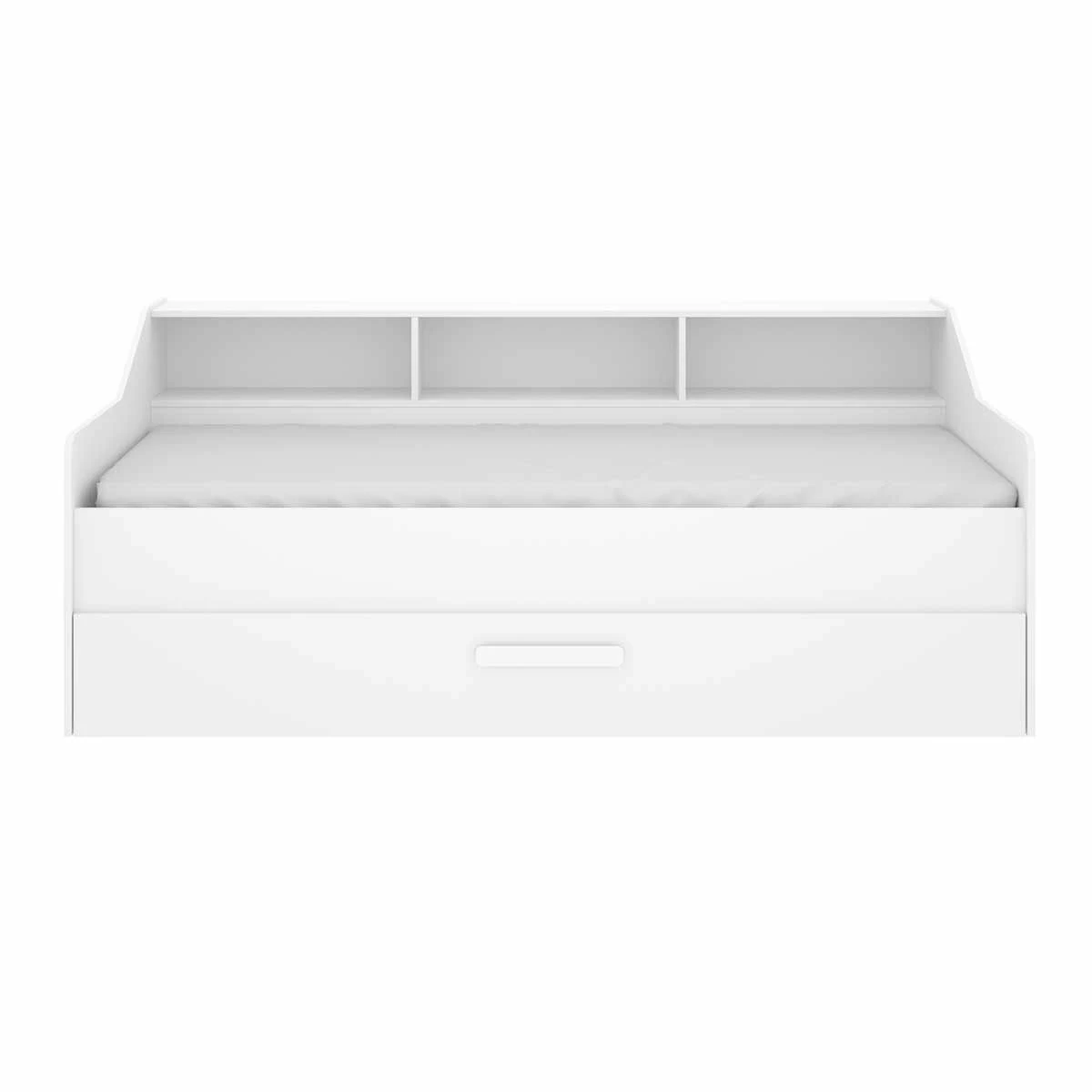 Cama Nido Drag 1 Cajón 3 Huecos De Almacenaje Blanco 60x194x97 Cm - Imagen 4