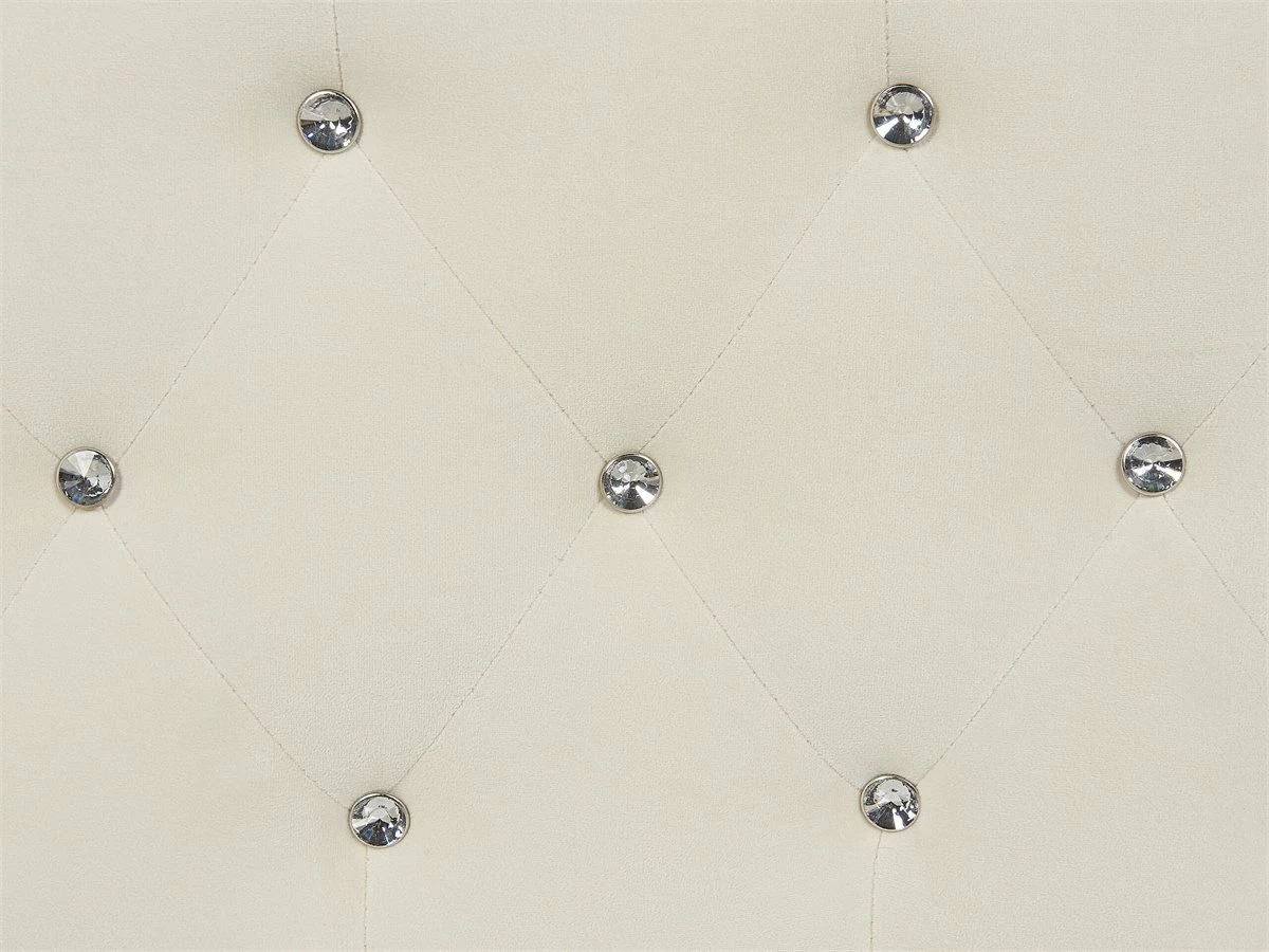 Cama Con Somier De Terciopelo Beige Claro 180 X 200 Cm AMIENS - Imagen 12