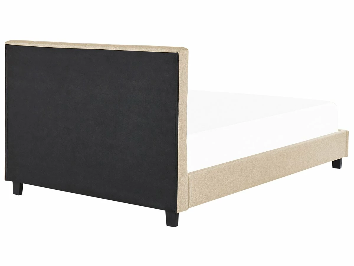 Cama Con Somier De Poliéster Beige 140 X 200 Cm LA ROCHELLE - Imagen 5