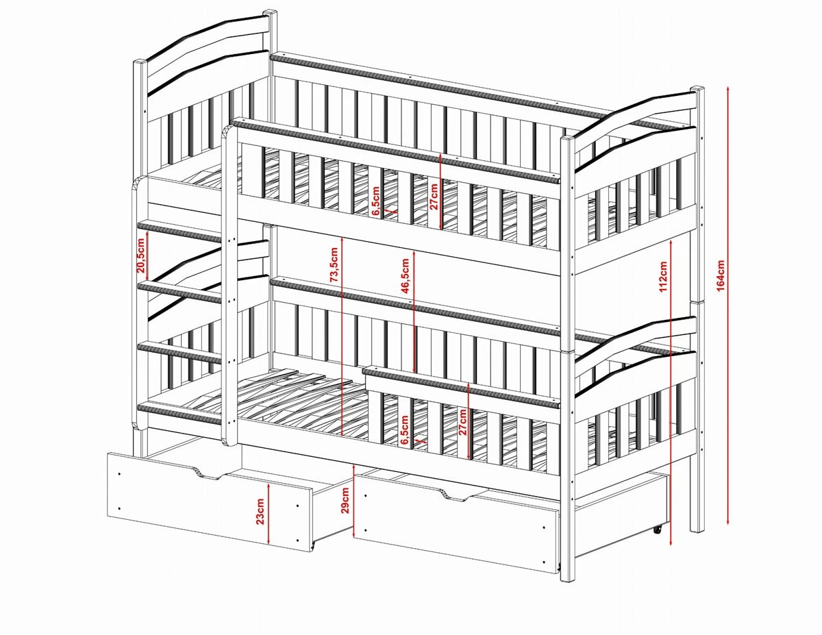 Litera Harry 80x160 Beige - Imagen 3