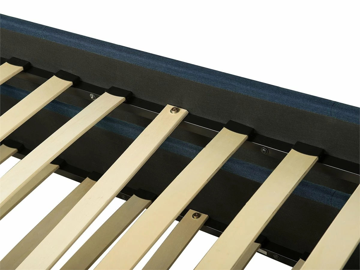 Cama Con Somier De Poliéster Azul Marino 80 X 200 Cm MARMANDE - Imagen 10