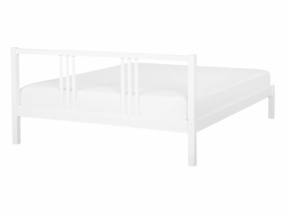 Cama Con Somier De Madera De Pino Blanca 140 X 200 Cm VANNES - Imagen 5