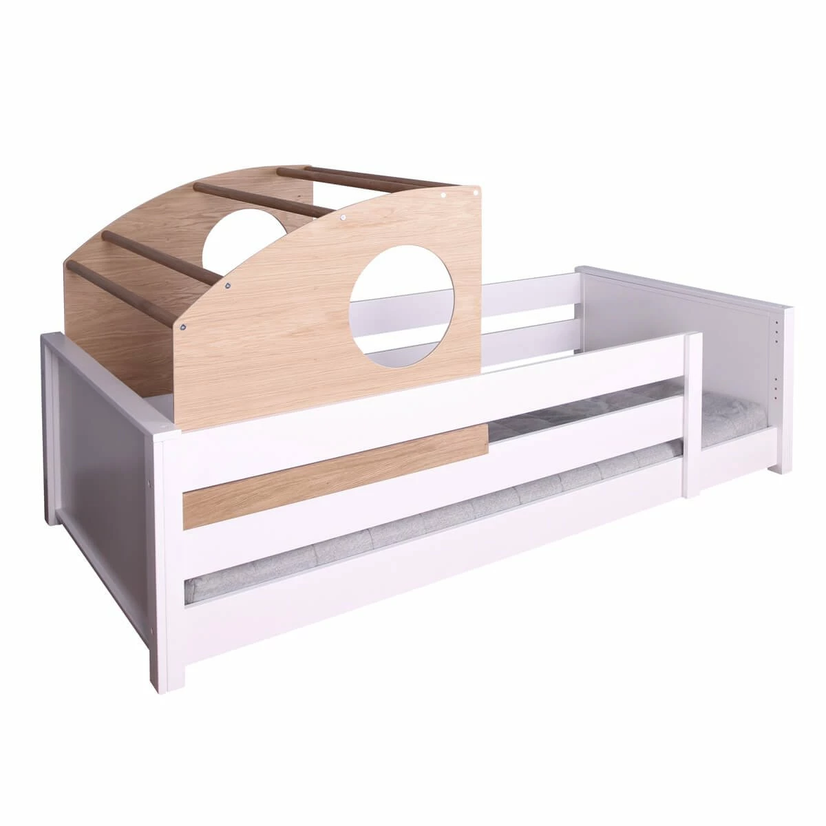 Cama Baja Montessori Protección Anticaídas Con Cabaña KASVA 206x98x57 Cm - Imagen 2