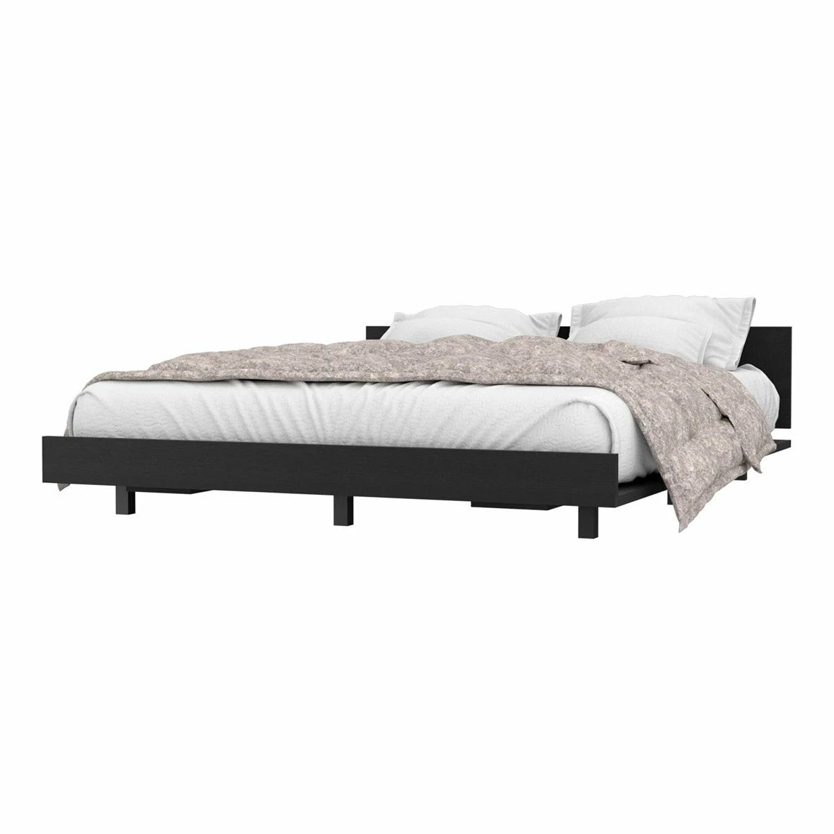 Base Cama Queen Kaia, Con Marco 51.6CM A X 212.5CM P X 160CM L Wengue - Imagen 6
