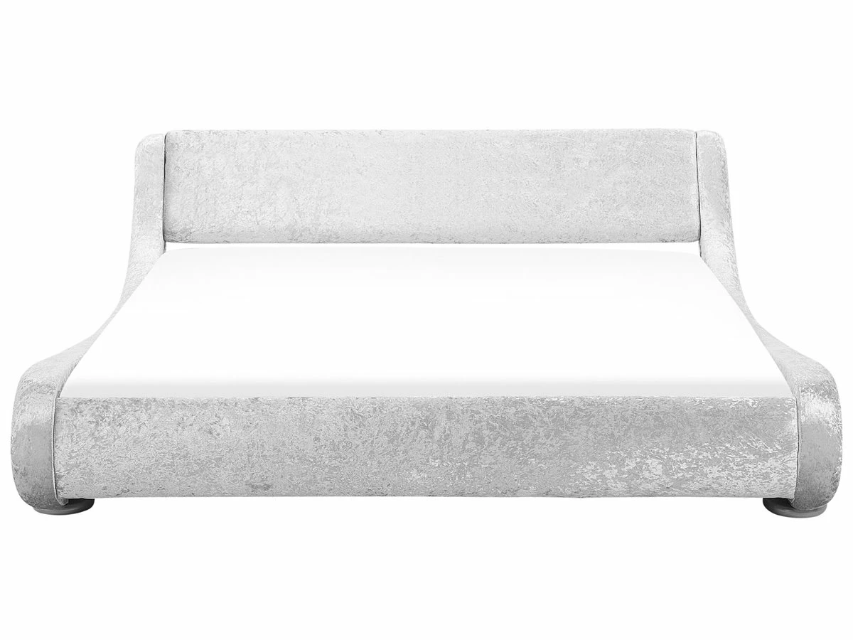 Cama De Terciopelo Plateado 180 X 200 Cm AVIGNON - Imagen 4